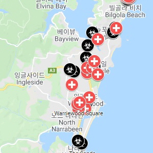 theHOJU 뉴스COVID19확진자동선지도